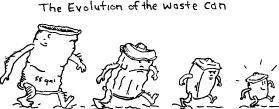 The evolution of the waste can